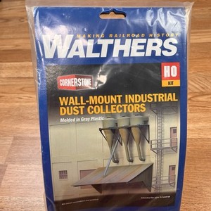 Walthers Trains 933-3510 3 Wall Mount Industrial Dust Collectors Kit HO Scale
