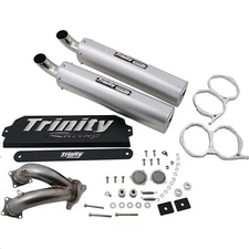 Trinity Racing Stage 5 Dual Slip-On-Brushed for 2020-2022 Polaris RZR PRO XP