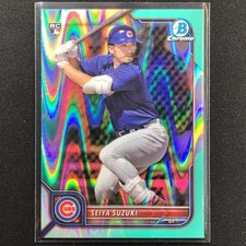 2022 Bowman Chrome Seiya Suzuki Rookie Aqua Raywave /199