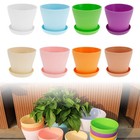 Plastic Garden Plant Flower Seedlings Nursery Pots Saucer Tray Planter Creri