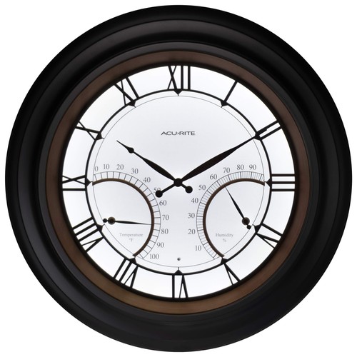 AcuRite 24” Illuminated LED Large Outdoor Decorative Clock (75022M), Copper - Picture 3 of 4
