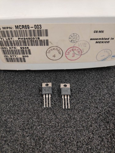 4 Stück /pcs. - MCR69-3 (MCR69-003) - MOTOROLA TO220 Reverse Blocking Thyristor - Picture 1 of 2