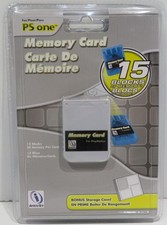 NEW PS One Memory Card For PlayStation 1 PS1 White - SEALED w/ Case for M. Cards