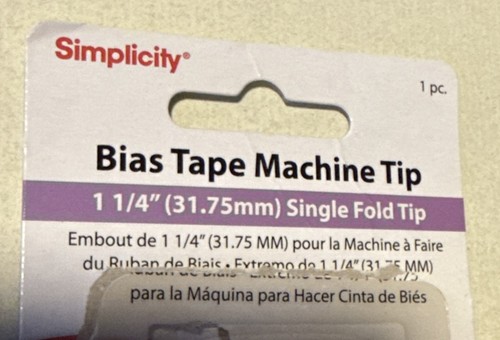 Simplicity 3/4 Single Fold Bias 881968 for Bias Tape Maker - Picture 2 of 9