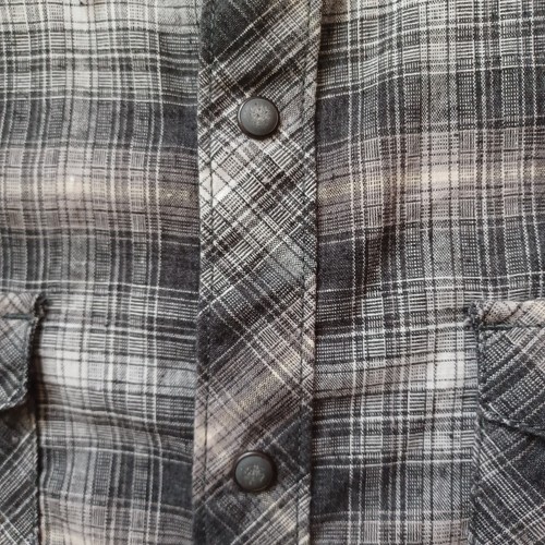 Patagonia Shirt Mens Extra Large Beige Gray Plaid Pearl Snap Long Sleeve Western - Picture 11 of 20