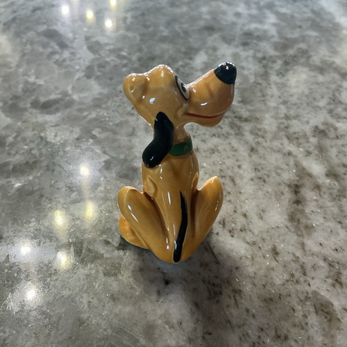 Walt Disney Productions Cartoon Ceramic Pluto Figurine Japan 3" Vintage - Bild 3 von 5
