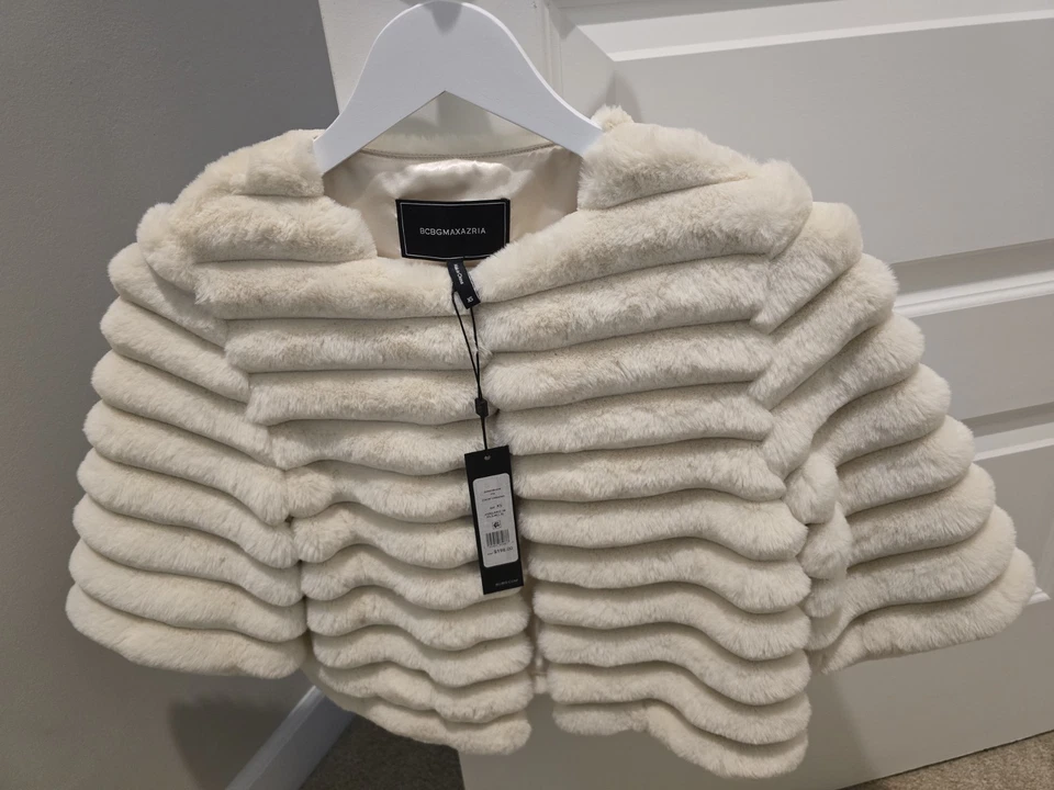 NUEVO CON ETIQUETAS - BCBGMAXAZRIA Mujer Piel Sintética Encogerse de hombros Talla XS Foto 2 de 4