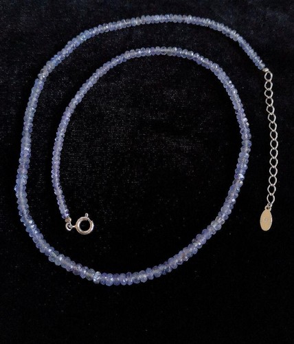Jewelry Maki Tanzanite Necklace, Sterling Silver 925, 16.1–18.1" Adjustable - Picture 22 of 24