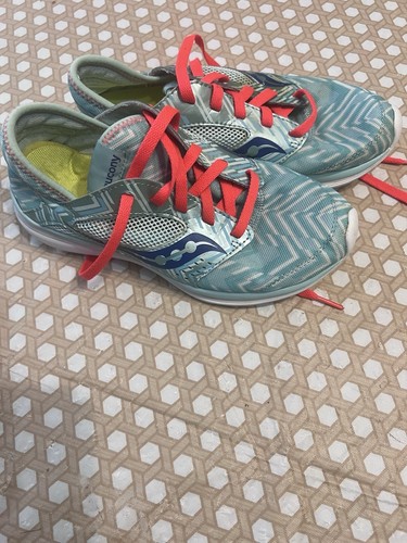 Scarpe sneakers donna SAUCONY Kineta Relay S15244-12 blu come nuove bianche taglia 6,5 - Foto 12 di 15