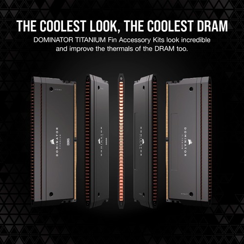 Corsair Dominator Titanium RGB DDR5 Fin Kit Accessori, RAM 2X Nera (Senza Memoria) - Foto 5 di 6