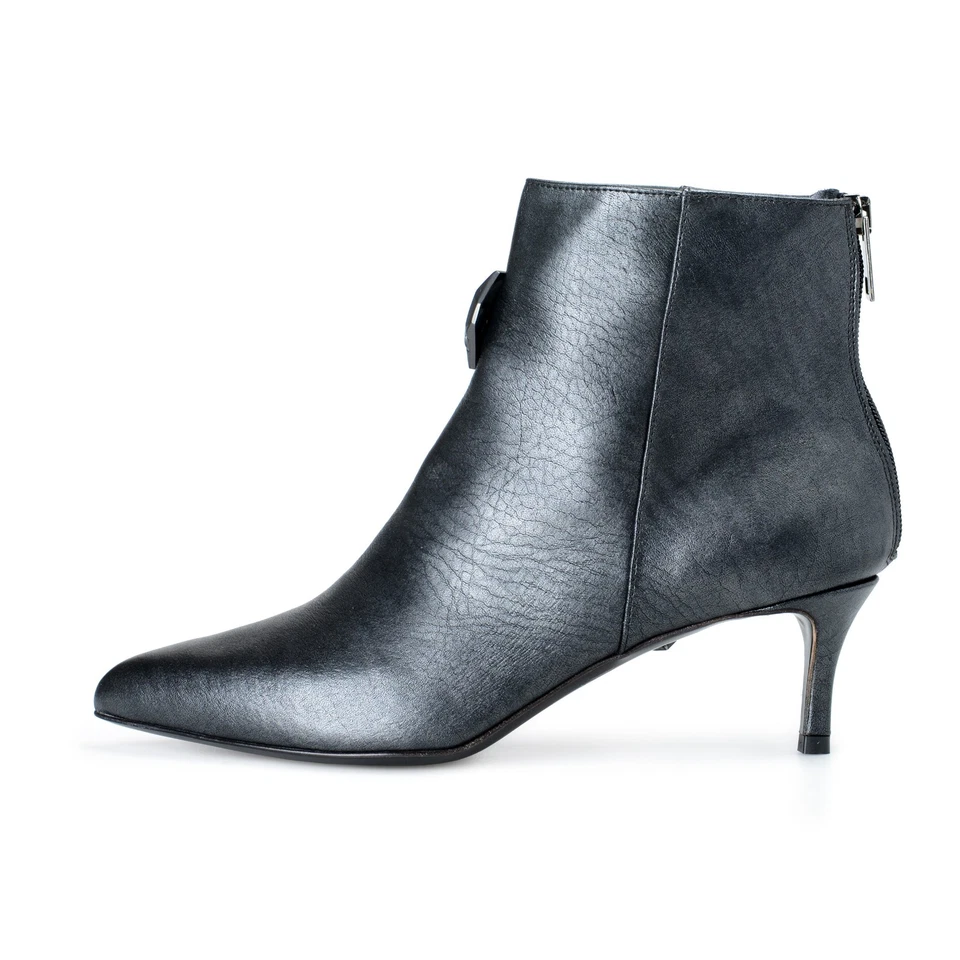 Just Cavalli Mujer Gris Cuero Tacón Botines Zapatos US 9 IT 39 Foto 2 de 4
