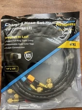 Fieldpiece HR3 Black Open Valve Charging Hose Set, 5 ft.