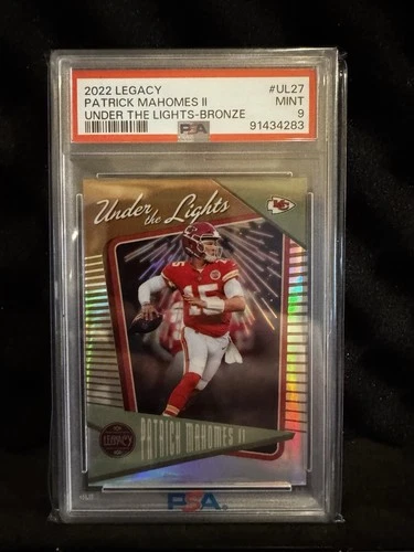 2022 Panini Legacy Under The Lights Patrick Mahomes II #UL-27 Bronze /100 PSA 9