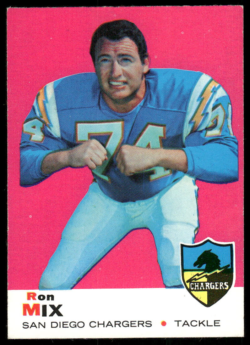 1969 Topps #99 Ron Mix San Diego Chargers NM 46312