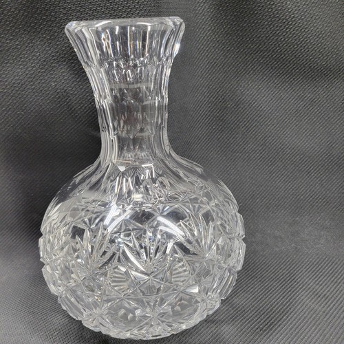Jarrón vintage americano brillante corte período 8" cristal jarra de vino - Imagen 3 de 19