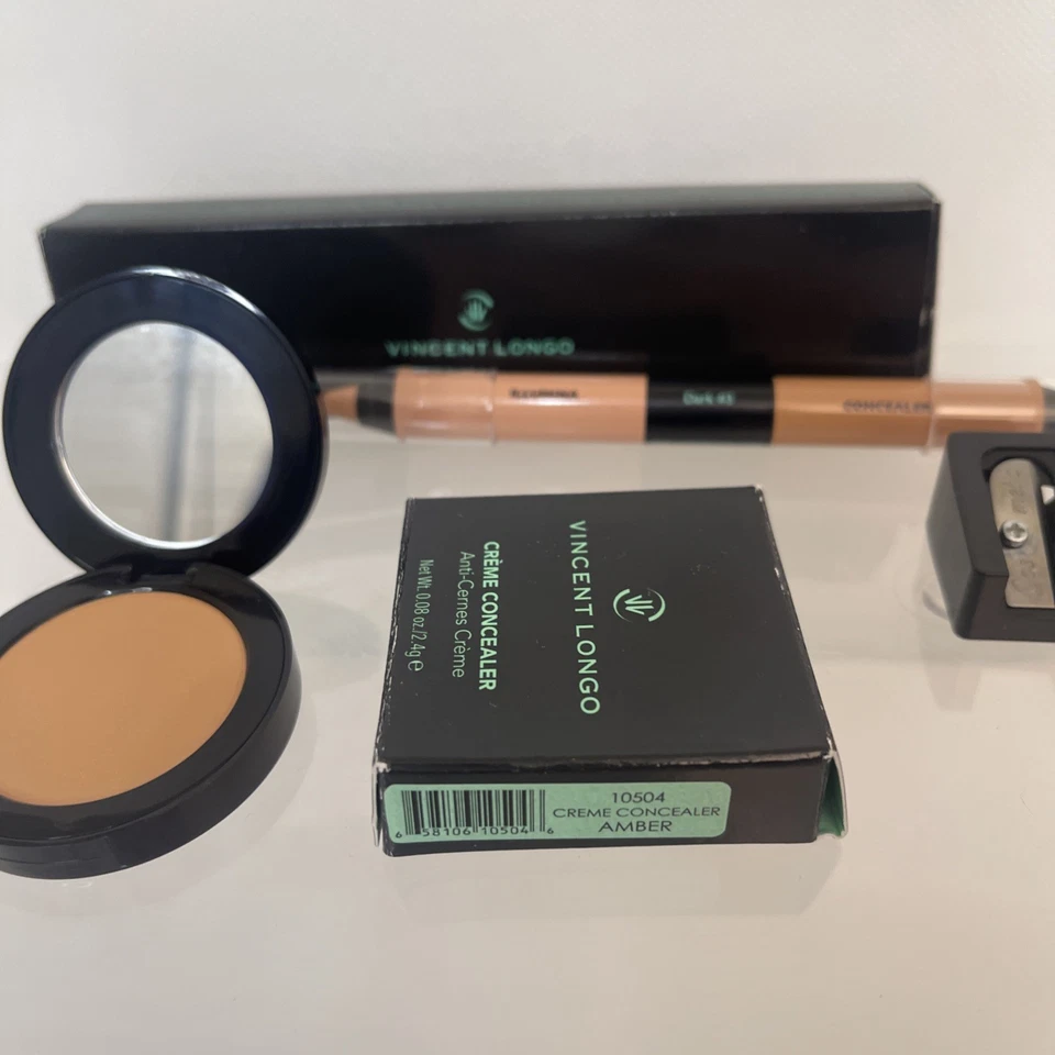 Vincent Longo #10504 Amber Crema Corrector & Lápiz Corrector Illumina, Oscuro #3 Foto 2 de 4