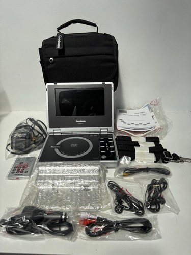 Goodmans Tragbarer DVD Player GDVD67W3LCDK mit Zubehör/Tasche getestet & funktionsfähig