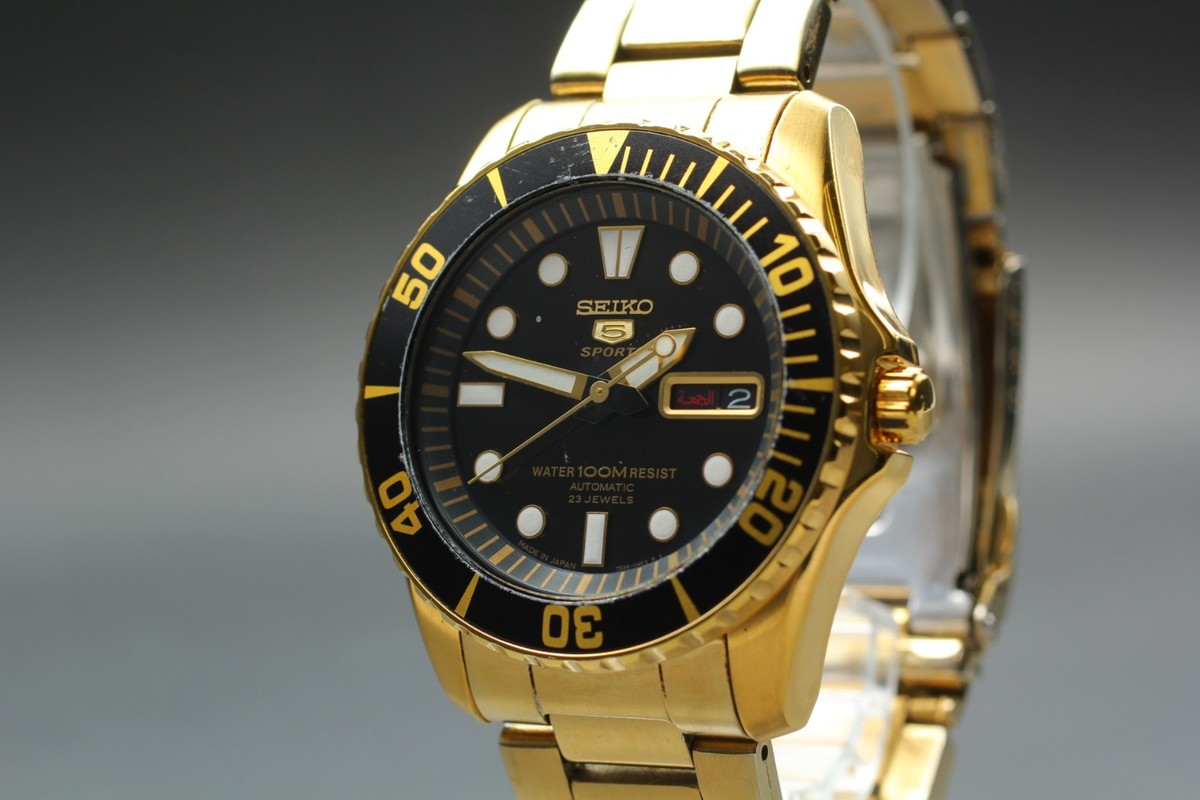 Seiko 5 Sports Men's Black Watch - SNZF22 for sale online | eBay
