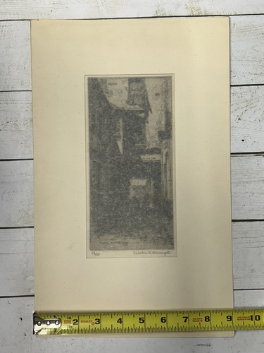 Rare Etching Passage St Pierre Paris Caroline Helena Armington Signed Numbered - Picture 5 of 6