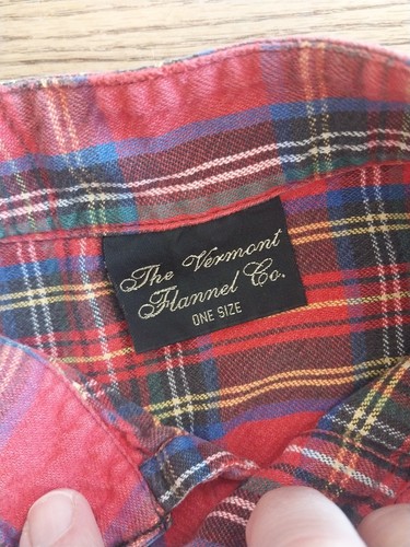 Camisa de dormir Vermont Flannel Co para hombre talla única roja a cuadros Henley vestido de noche - Imagen 3 de 6