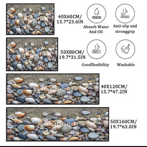 2x Badematte Weichschaummatte Bad Dusche Vorleger Teppich Antirutsch Badläufer - Bild 2 von 2