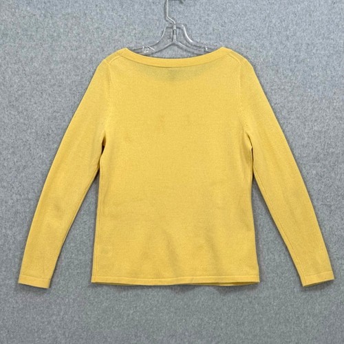 Talbots 100% Cashmere Boatneck Sweater Size M Classic Timeless Easter Yellow - Bild 6 von 14
