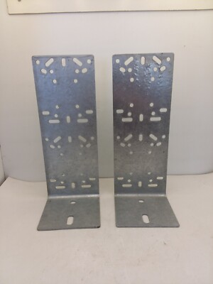 L SHAPED BRACKET 1/8'' THICK 5'' WIDE 4.5''X13.5'' LENTGH GALVANIZED STEEL LOT OF 2