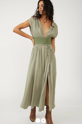 Devon Maxi Dress at Free People in Seagrass, Size: XS Devon Maxi Dress at Free People in Seagrass, Size: XS