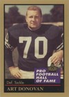 1991 Enor Pro Football Hall of Fame Art Donovan #35