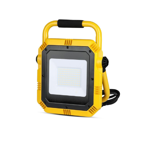 V-Tac 946 Phare LED Da Chantier 50W Jaune/Noir Blanc Ice 6400K IP44 4000Lm - Afbeelding 14 van 24
