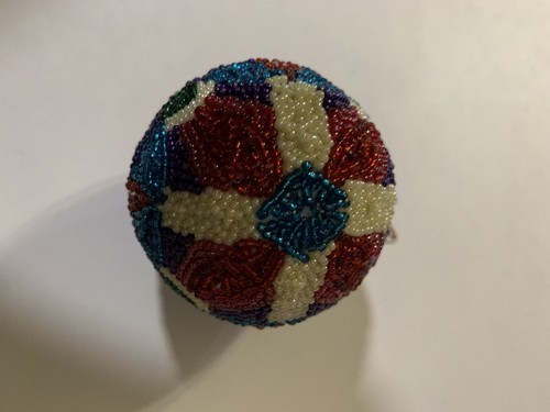 Vintage Handmade Beaded Christmas Ornament - Picture 3 of 6