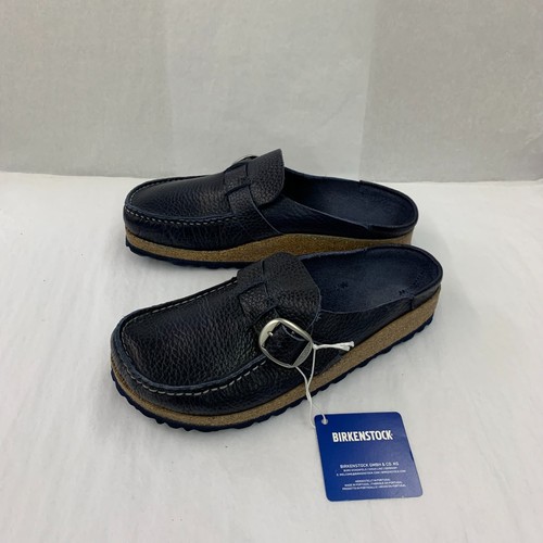 Birkenstock New w/ Box Buckley Navy Natural Leather Narrow Width Select Size - Picture 3 of 5
