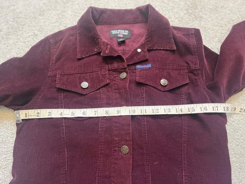 Polo Jeans Co. Ralph Lauren Corduroy Trucker Burgundy Jacket Size Medium - Picture 7 of 9