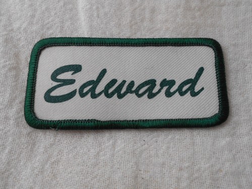 EDWARD USATO SERIGRAFIA CUCITO SU NOME TOPPA ETICHETTE COLORI ASSORTITI - Foto 2 di 7