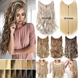 Us 1pce Headband Secret Wire In Hair Extension Invisible Curly