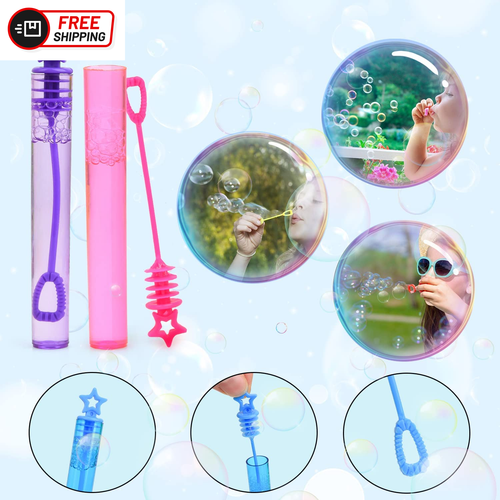 48PCS Mini Bubble Wand,Bubble Party Favors Assortment Toys,Themed Birthday, Hall - Picture 3 of 12