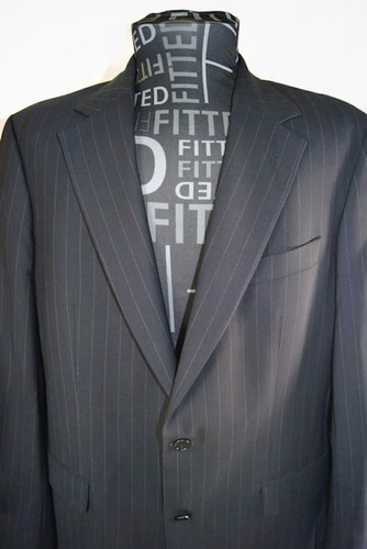 346 Brooks Brothers Stretch 41LG Black Pinstripe Blazer Suit Jacket Sport Coat  - Picture 2 of 9