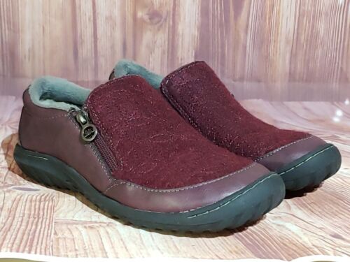 Oxfords 8,5 vinos cómodos JBU by Jambu carmesí para mujer sin cordones - Imagen 2 de 5