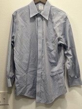 Brooks Brothers Regent Long Sleeve Dress Shirt Light Blue Solid Mens Size 16.5