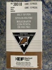  Eberhard Faber 38018 Felt Tip Pen Fine Point Markers BROWN 