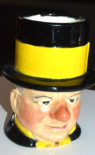 Vintage W.C. Fields Keramik Kopf Becher 6"