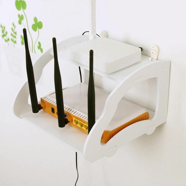 Wall Mount Wifi Router Storage Rack MagicTelephone Storage Rack Set Box