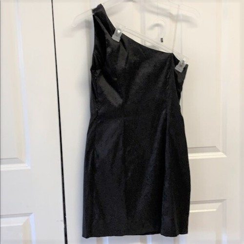 Wishes Black Body Contour Stretch Cold Shoulder Mini Dress JR Size 9 NWT - Picture 6 of 6