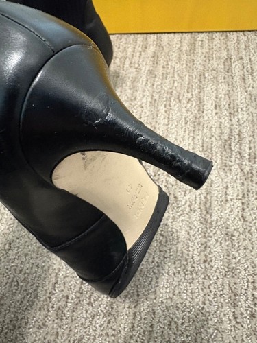 Fendi 45MM Black Pointy Boot Ankle Sock Bootie Sz 41 Retail $990 - Picture 10 of 13