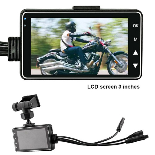 3" Motorcycle DVR Dash Cam Waterproof Front & Rear Dual Lens 1080P Motion Camera - Picture 2 of 10