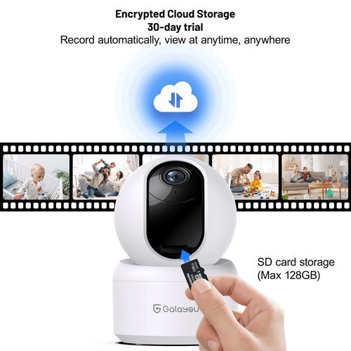 Galayou 2K Security Camera Wi-Fi IR Night Smart Home 24/7 Recording Night Vision - Picture 12 of 14