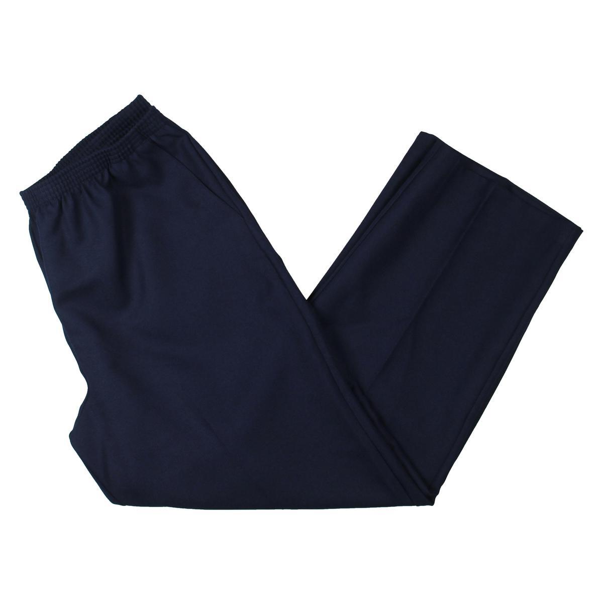 Повседневные женские брюки из однотонной саржи Alfred Dunner Petites BHFO 6103