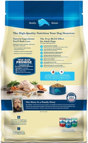 Blue Buffalo Life Protection Chicken & Brown Rice Adult Dog Food 30LB - Picture 2 of 5