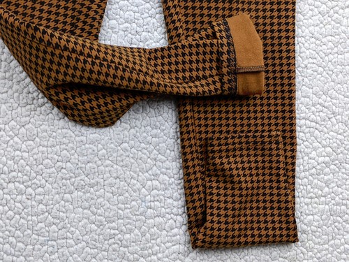 Lands End Starfish Legging Womens S (6 - 8) Pull On Orange Black Houndstooth - Picture 9 of 14