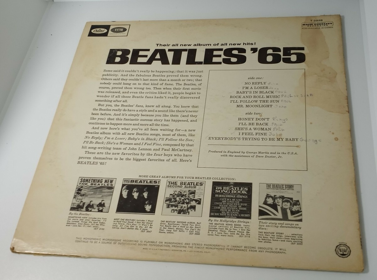 ワールドワイドLP Beatles Beatles 65 0602468019855 Capitol Records, App /00260 Beatles : Beatles 65 (LP, Vinyl record album) -- Dusty